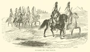 Husaren auf dem Marsch (Gravur)