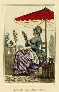 Stenbukdragt fra det 18. århundrede. Farvestik, i "France et les francais a travers les centuries" af Augustin Challamel, F.Roy editor, Paris 1882. Selva-samlingen. af French School