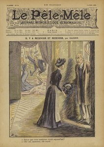 Der er modtagelse og modtagelse. Illustration til Le Pele-Mele af French School