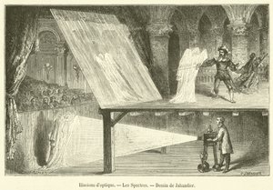 Optiske illusioner, spøgelser (gravering) af French School