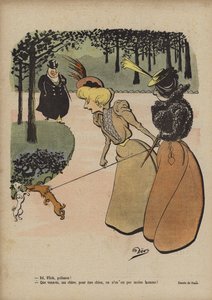 Illustration til Le Rire (farvelitografi) af French School