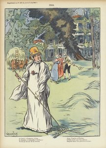 Illustration til Le Rire (farvelitografi) af French School