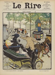 Illustration til Le Rire (farve litho) af French School