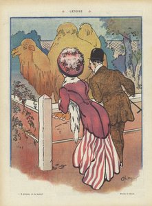 Illustration til Le Rire (farve litho) af French School