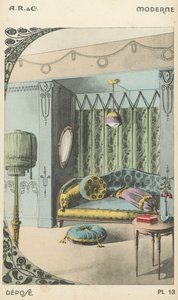 Illustration fra indretningsproduktkatalog fra A R & Cie, Frankrig af French School