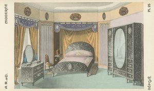 Illustration fra indretningsproduktkatalog fra A R & Cie, Frankrig af French School