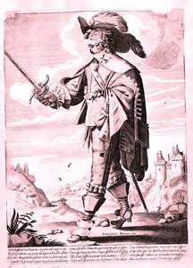 Illustration af en soldat under Ludvig XIII