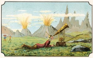 Illustration af bogen "Voyage dans la lune avant 1900" af A. de Ville-d