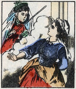 Illustration af fortællingen "" La Fee Bambinette "" Træstik fra Imaging Pellerin - Epinal, sd. Slutningen af det 19. århundrede. af French School