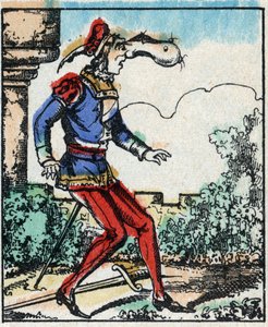 Illustration af fortællingen “The Adventures of Grand Flandrin”” Træstik fra Imaging Pellerin - Epinal, sd. Slutningen af det 19. århundrede. af French School