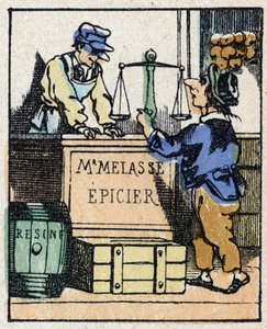 Illustration af fortællingen "" Veridique History of Jeannot Serinet "" Trægravering af billedsprog Pellerin - Epinal, sd. Slutningen af det 19. århundrede. af French School
