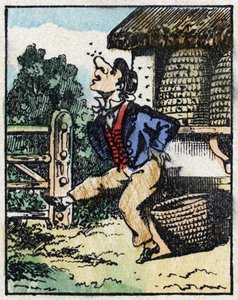 Illustration af fortællingen "" Veridique History of Jeannot Serinet "" Trægravering af billedsprog Pellerin - Epinal, sd. Slutningen af det 19. århundrede. af French School