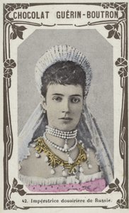 Russisk enkekejserinde (farvet foto) af French School