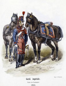Imperial Guard: tog af besætninger i 1855 - i "" Histoire de l