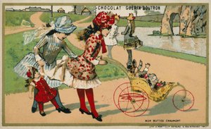 I Parc des Buttes Chaumont, Paris (chromolitho) af French School