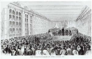 Indvielse af Ecole Normale Superieure i Paris, fra Les Tableaux de Paris af Texier, 1852 af French School