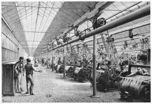 Industriel vævning i Bagatelle, 1884 af French School