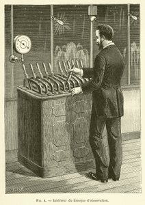 Innenansicht des Beobachtungskiosks von French School