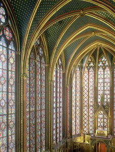 Interiør af det øverste kapel set mod øst, påbegyndt 1239-43 af French School