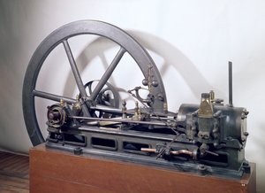 Forbrændingsmotor designet af Etienne Lenoir (1822-1900) 1860 (metal)