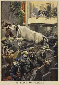 Afbrydelse af en tyrs teaterforestilling, Villefranche-de-Lauragais, Frankrig, 1897