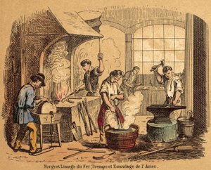 Jern (farvet gravering) af French School