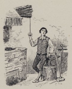 Den italienske komponist Gioachino Rossini som dreng (gravering) af French School