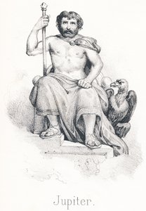 J Jupiter: Søn af Saturn og Rhee Brotherhood of Titan Child, han blev fodret af geden Amalthee af French School