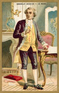 Jacques Necker, schweizisk-født fransk bankmand og statsmand (chromolitho) af French School