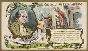 James Watt, skotsk ingeniør og opfinder (chromolitho) af French School
