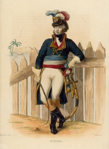 Jean-Baptiste Kleber (farvet gravering) af French School