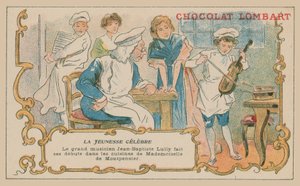 Jean-Baptiste Lully, den berømte musiker, der får sin musikalske debut i køkkenet hos hertuginden af Montpensier af French School