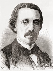 Jean Bernard Léon Foucault, fra Videnskabens vidundere, udgivet ca. 1870 (gravering) af French School