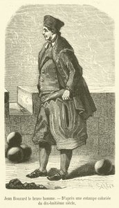 Jean Bouzard den modige mand (gravering) af French School