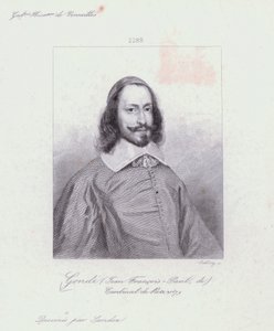Jean Francois Paul de Gondi, kardinal de Retz, fransk præst og agitator i borgerkrigen i Fronde (stik) af French School