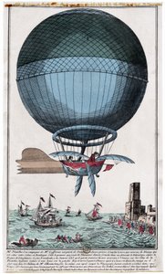 Jean Pierre Blanchard (1753 - 1809) og John Jefferies (1745 - 1819) ankom til Calais efter at have krydset Den Engelske Kanal i en luftballon den 7. januar af French School