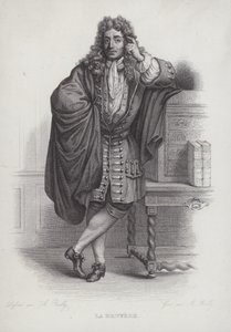 Jean de La Bruyere, fransk filosof, moralist og forfatter (gravering) af French School
