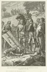 Jean de Montfort opdager liget af Charles af Blois efter slaget ved Auray, 1364