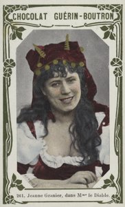 Jeanne Granier, i Madame le Diable (farvet foto) af French School