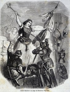 Jeanne Hachette i Beauvais i 1472 - i "Histoire de France" af L.-P. Anquetil af French School