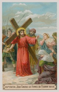 Jesus trøster de kvinder, der græder over ham. Korsets ottende station af French School