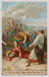 Jesus falder for tredje gang. Korsets niende Station af French School