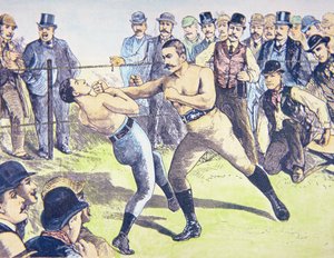 John L. Sullivan mod Charlie Mitchell den 10. marts af French School