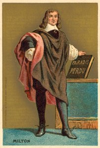 John Milton, engelsk digter (chromolitho) af French School