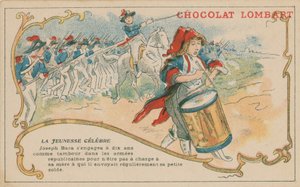 Joseph Bara, en berømt ung fransk republikansk soldat på tidspunktet for den franske revolution af French School