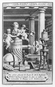 Joseph Pinetti (1750-1800), illustration fra Amusements physiques af L.S. Thiery, 1784 af French School