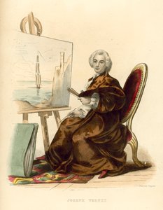 Joseph Vernet (farvet gravering) af French School
