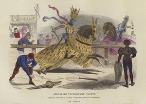 Dystende ridder og kammertjenere, 15. århundrede af French School