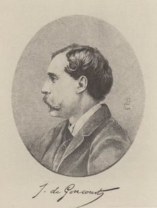 Jules de Goncourt, fransk romanforfatter (gravering) af French School