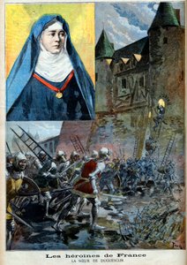 Julienne Duguesclin (1377-1404) benediktiner nonne, illustration "Le Petite Journal" af 23. juli 1894 (gravering) af French School